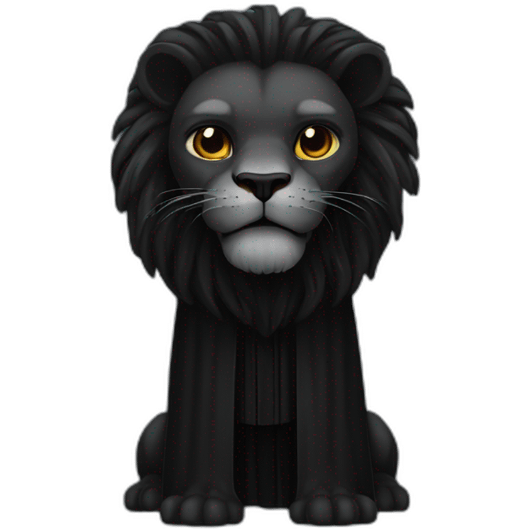 Black lion as a Sith lord emoji