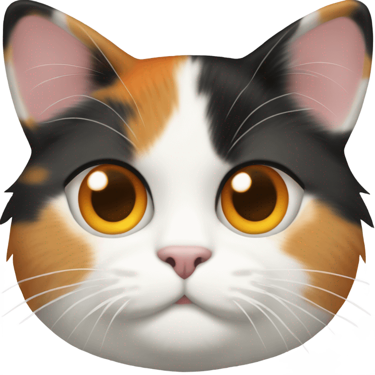 Chubby calico cat emoji