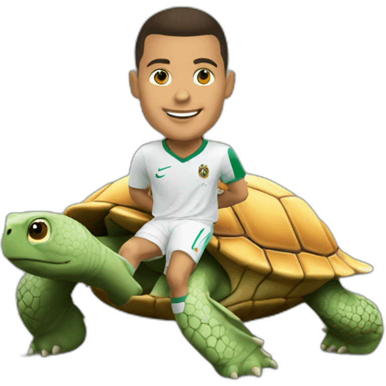 Ronaldo sur une tortue emoji