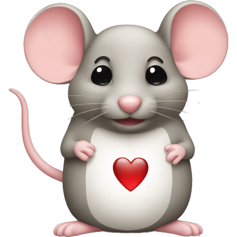 Mouse with a heart  emoji