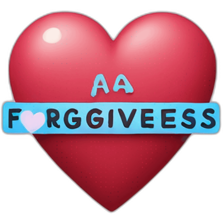 a heart with the word forgiveness inside emoji