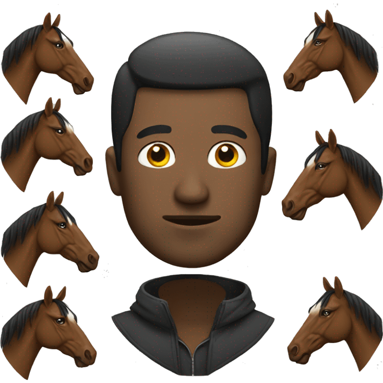 man with horse head emoji