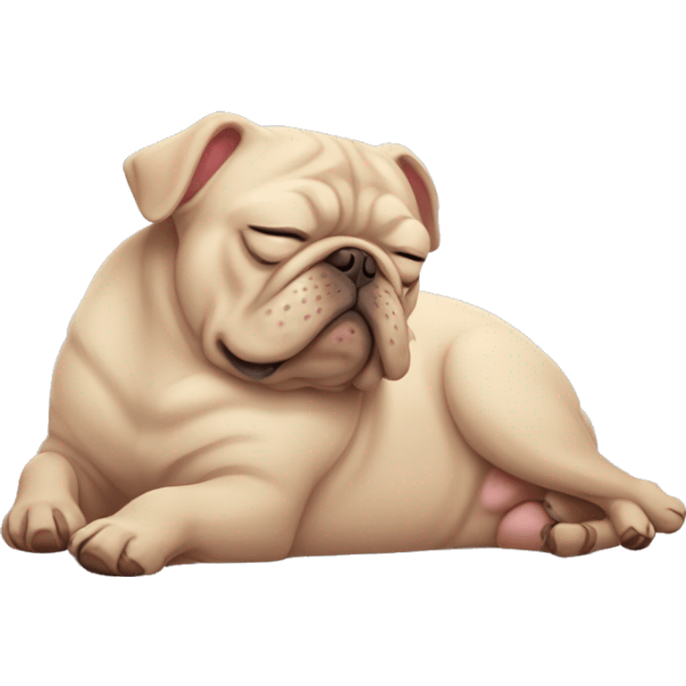 Bouledogue qui dort  emoji