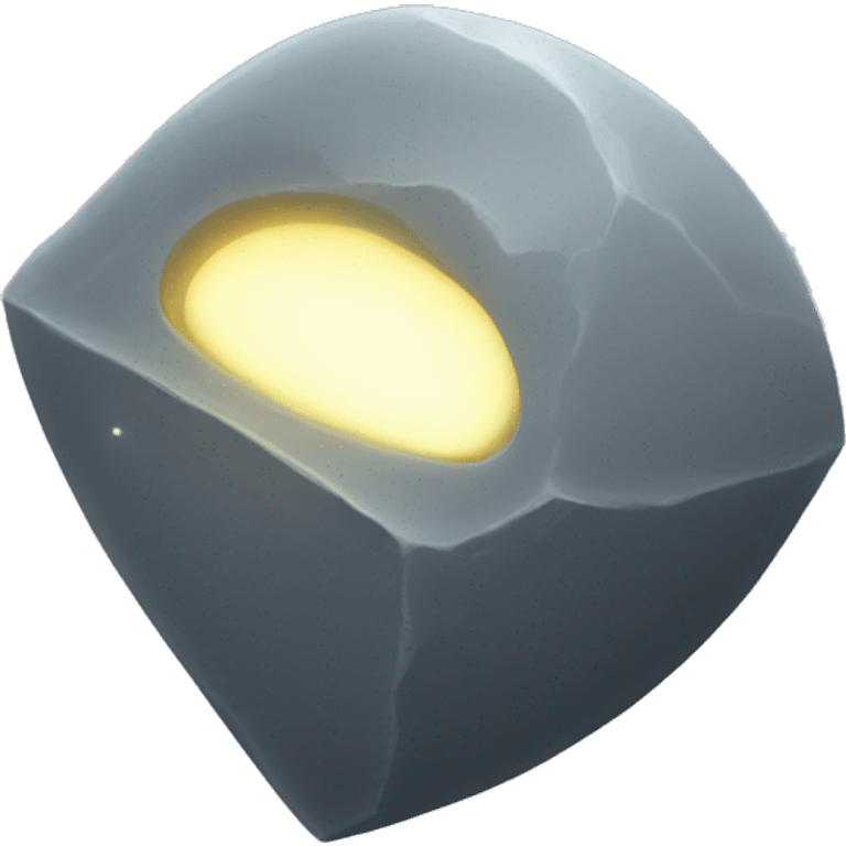 a glowing pure grey space artifact emoji