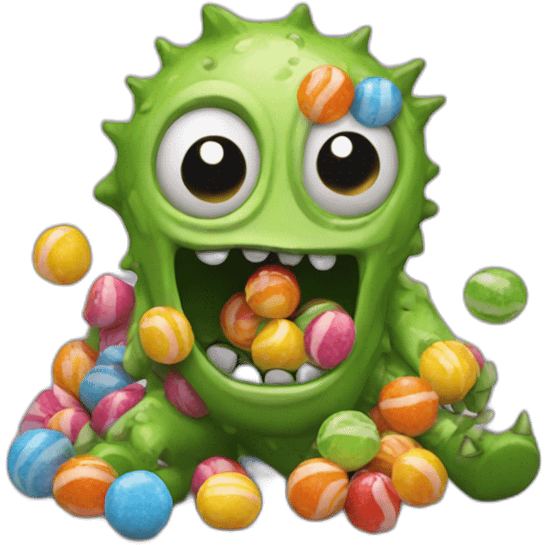 monster with candies  emoji