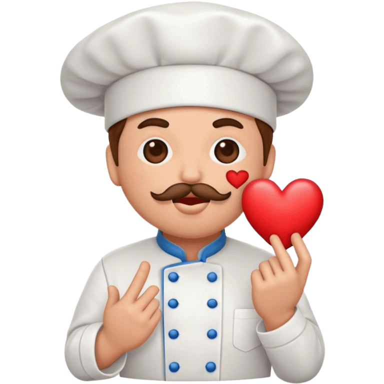 Chef emoji with kiss heart emoji