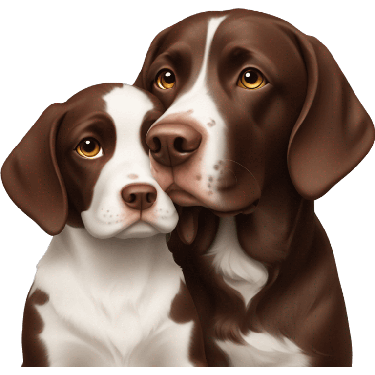 chocolate labrador with springer spaniel  emoji