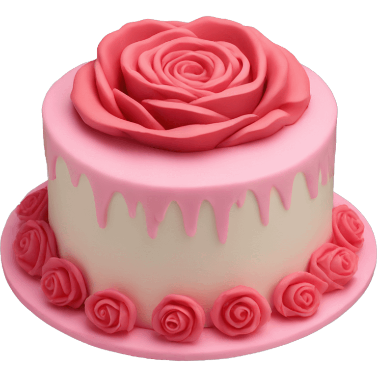 Rose cake emoji