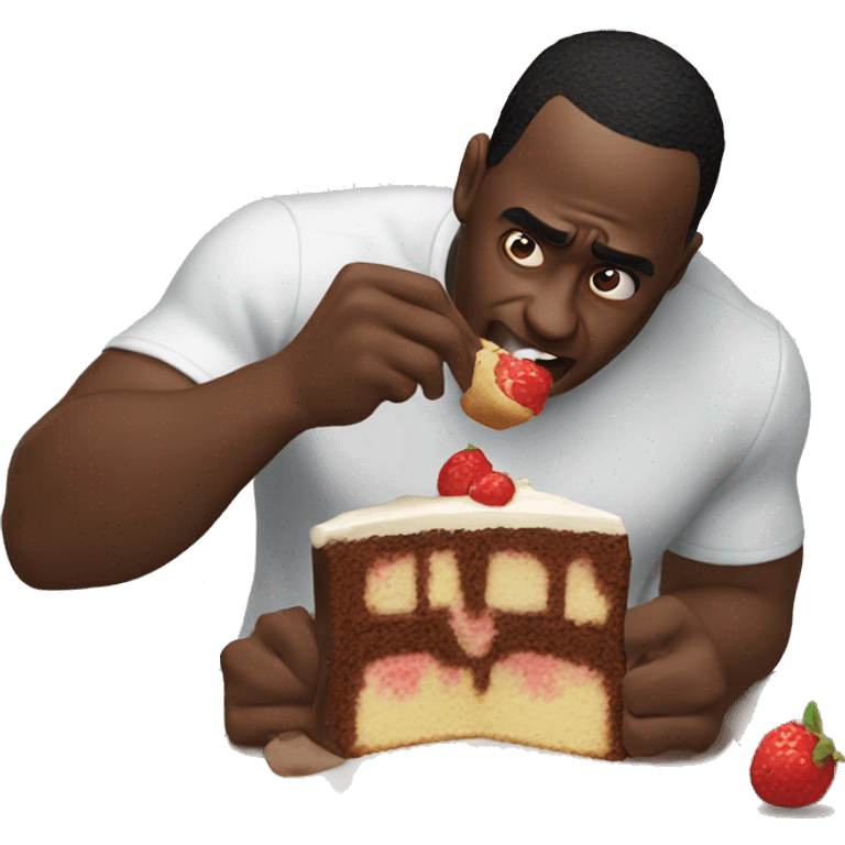 diddy eating a cake emoji