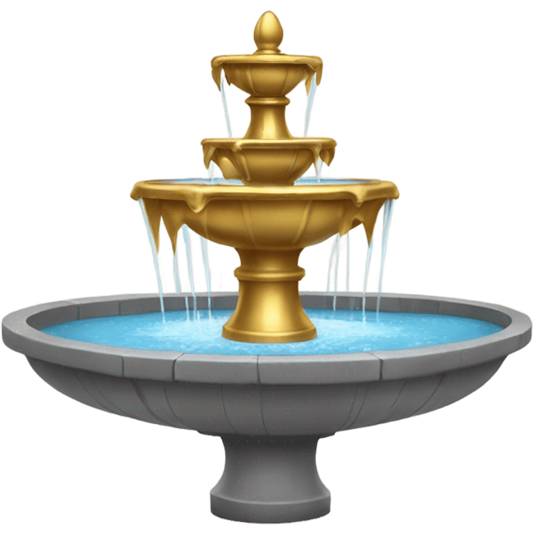 gold water fountain emoji