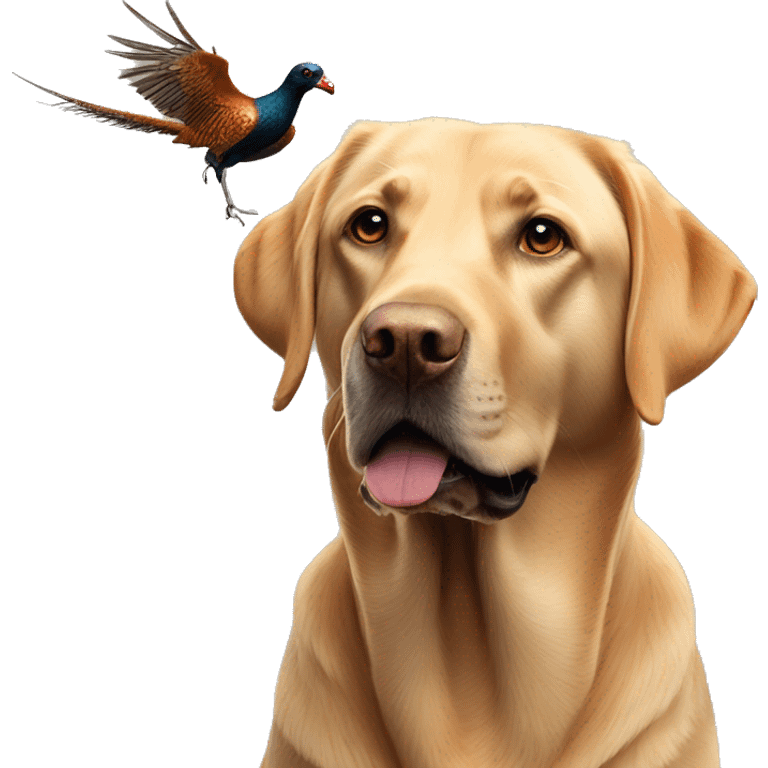 labrador retrieves a pheasant emoji