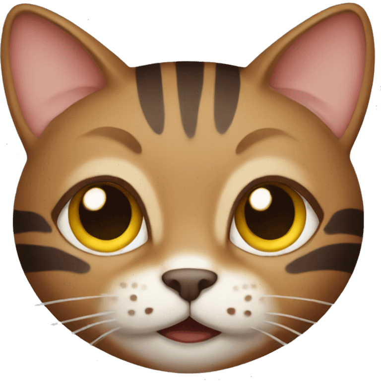 Brown striped cat emoji