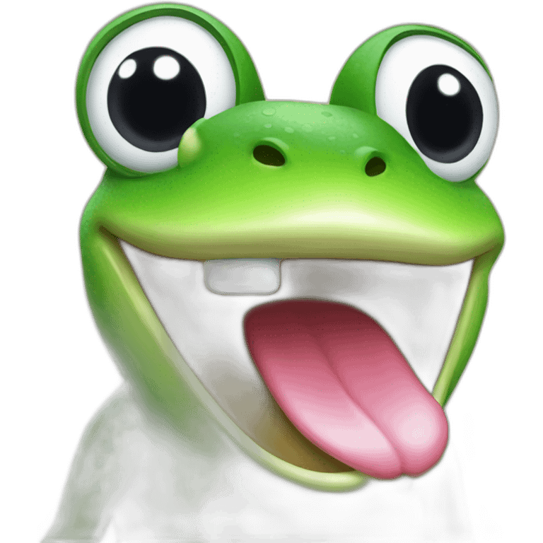 Singing frog emoji