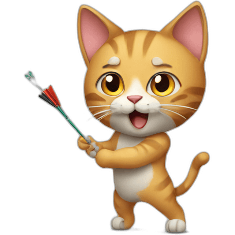 Cat playing dart emoji