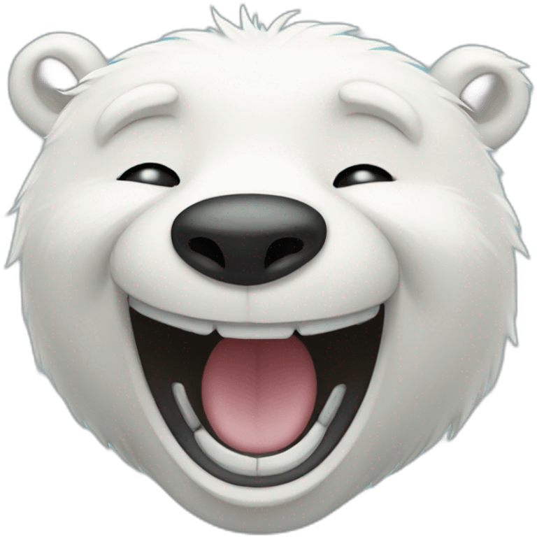 polar bear laughing emoji