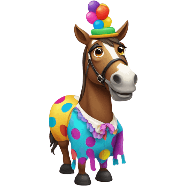 Horse clown emoji