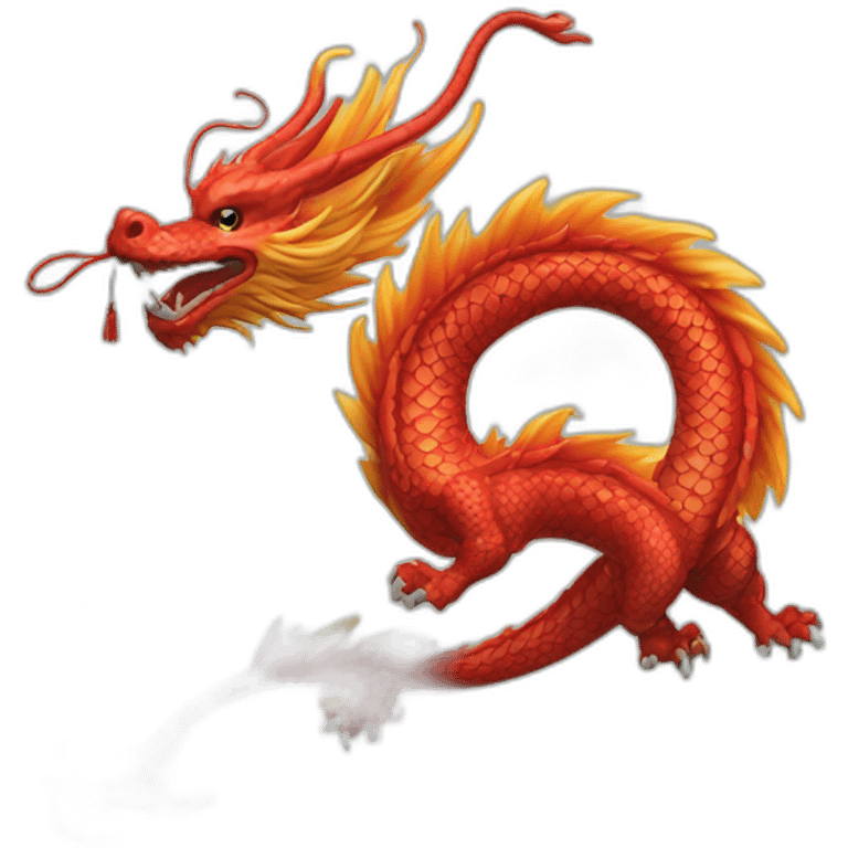 chinese dragon's tails emoji