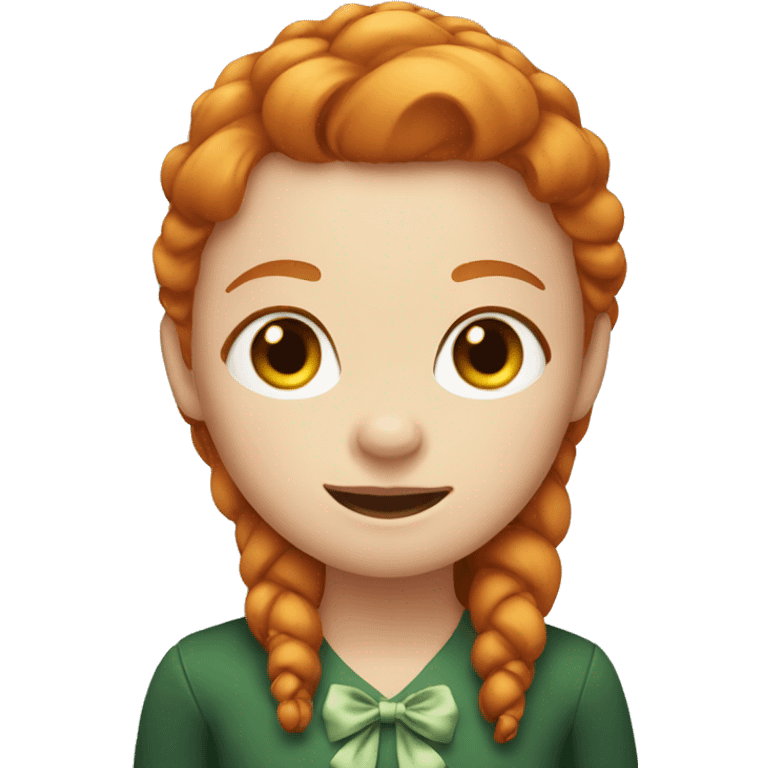 Ginger girl with bow  emoji