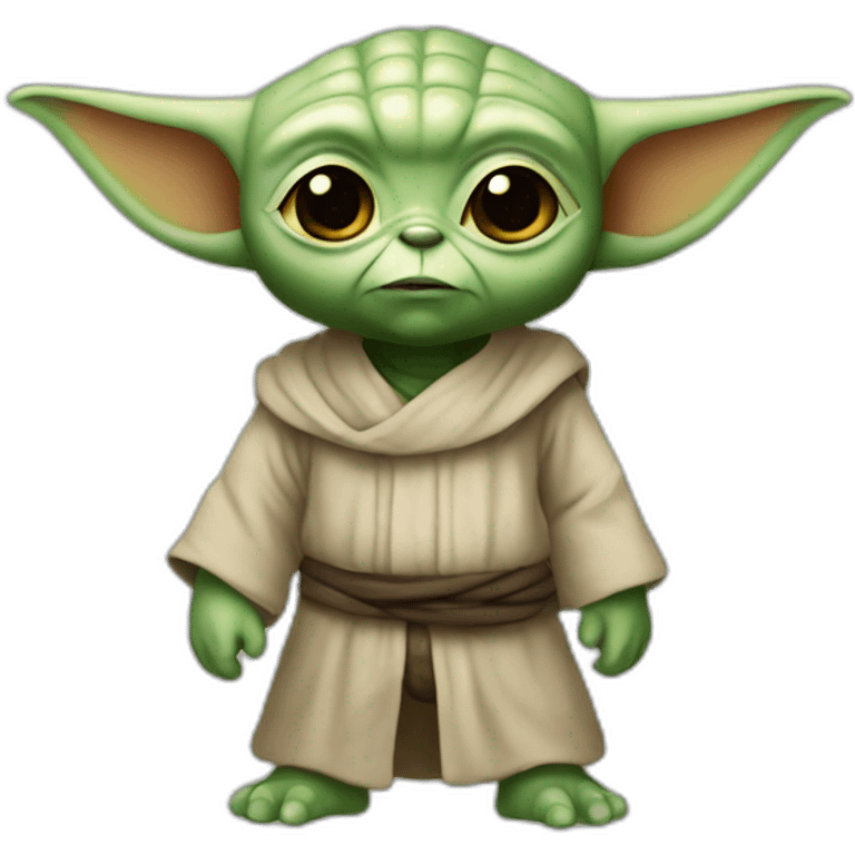 Bébé Yoda musclé emoji