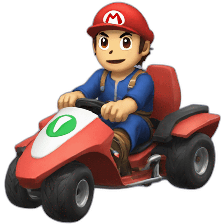 Ryu in thé Mario's kart emoji