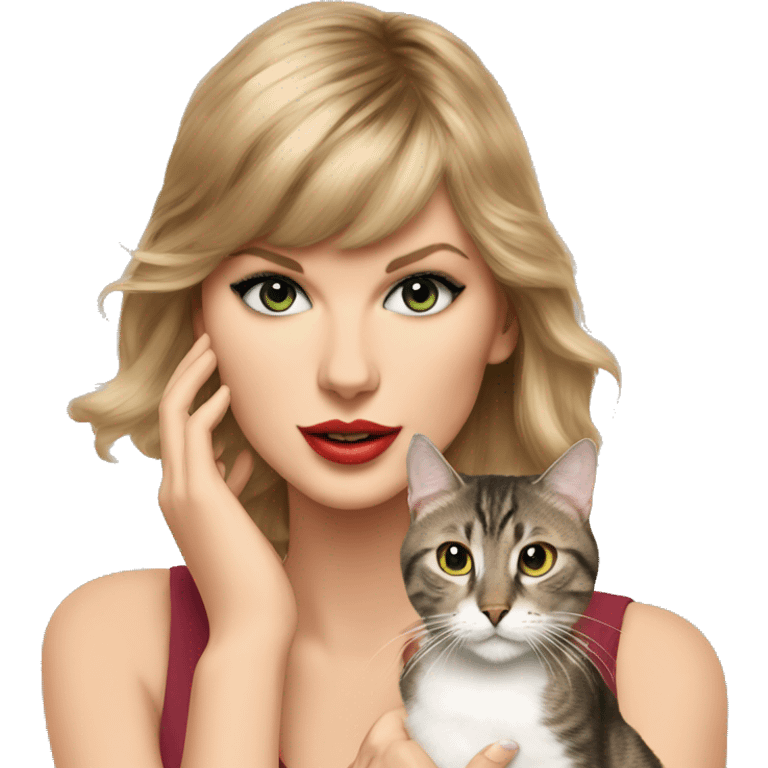 taylor swift with a cat emoji