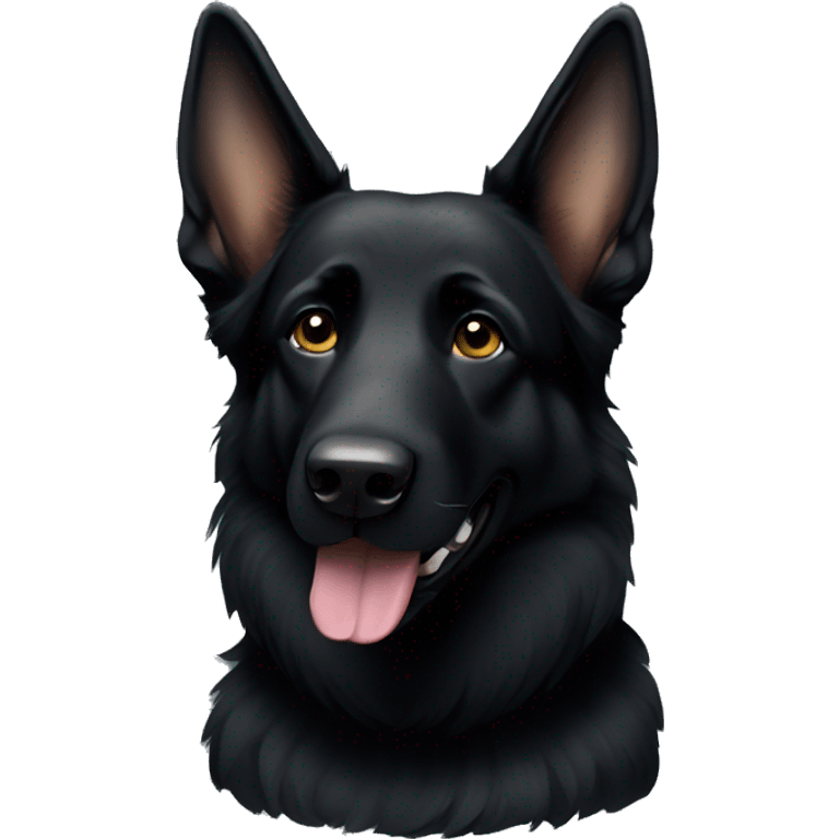 all black german shepherd emoji