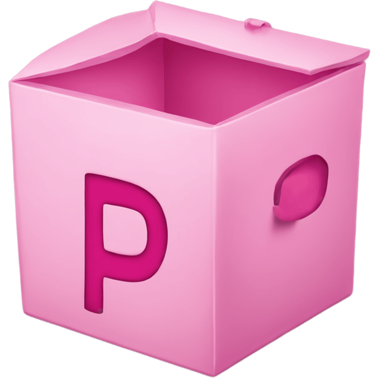 The letter “p” in a pink box like 🅿️ emoji