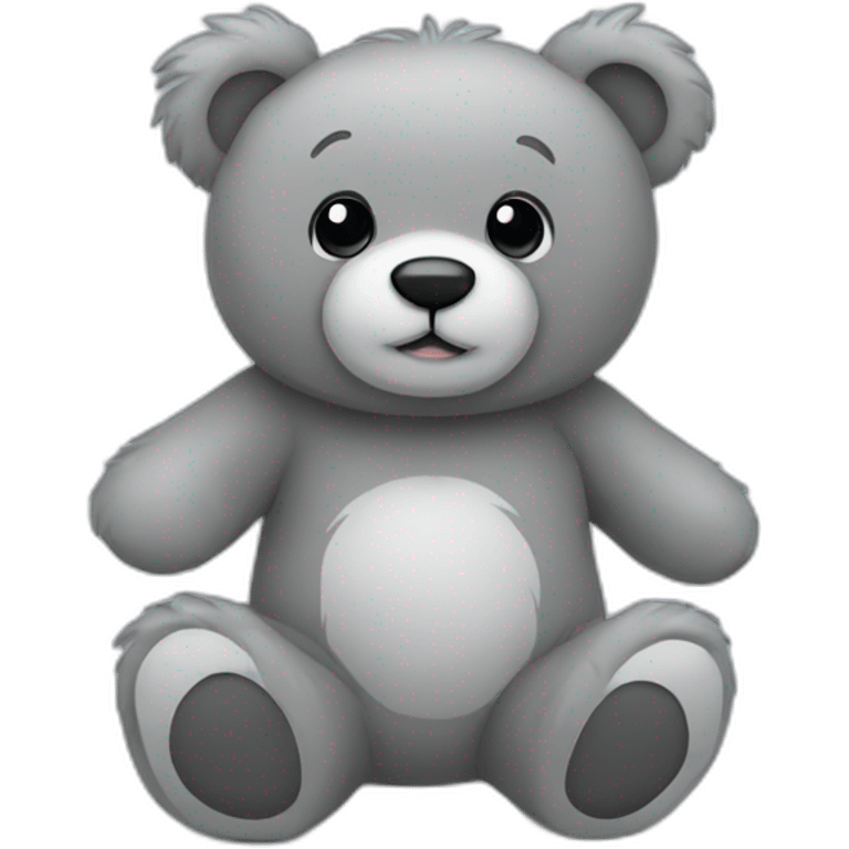 Grey teddy bear emoji