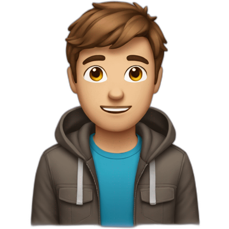 A teen man whit Brown hair emoji