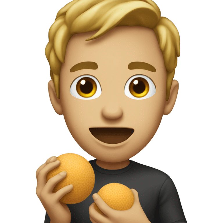 Person eating balls emoji