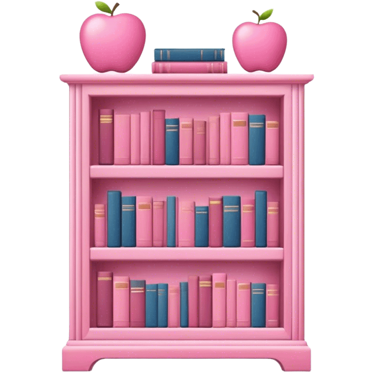 pink aesthetic book shelf emoji