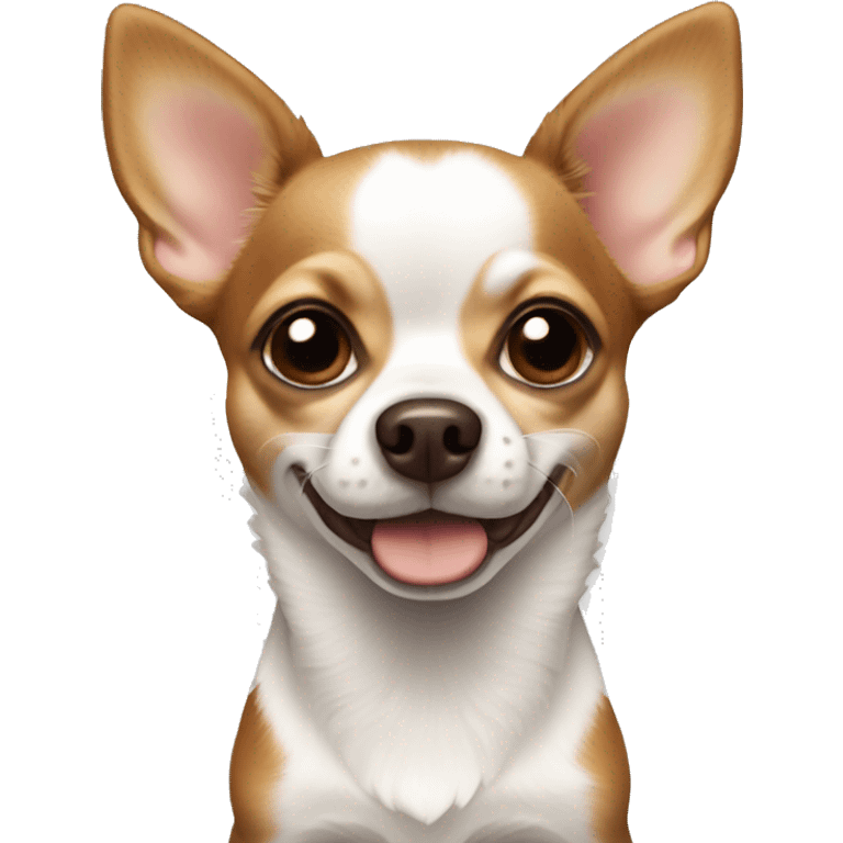 Chihuahua brown and white emoji