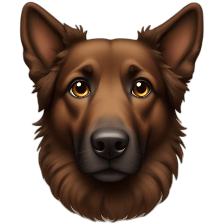 Brown shepherd dog emoji