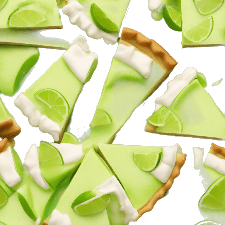 Slice of key lime pie with no white background emoji