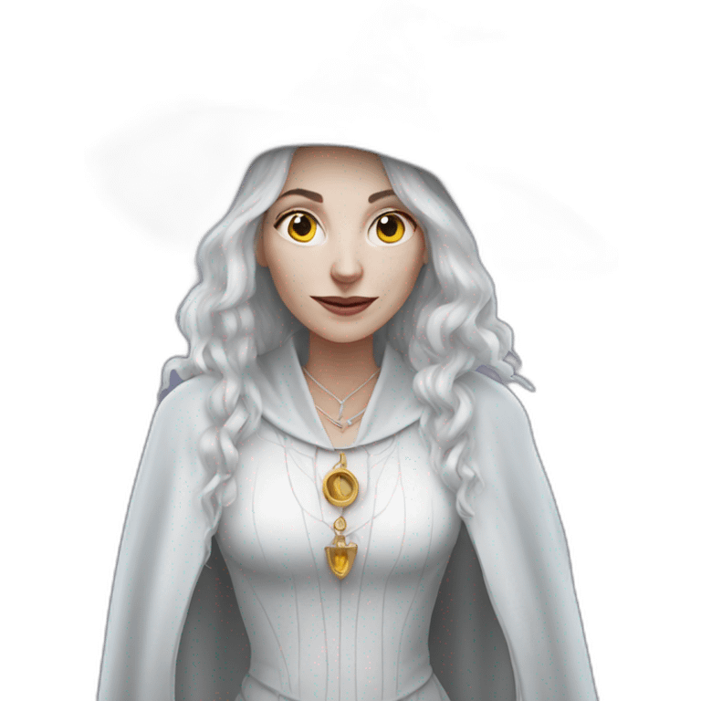 White witch with emoji