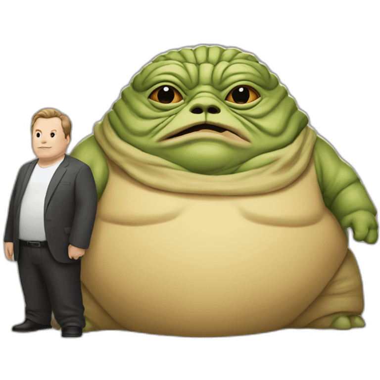 jabba the hutt with white man emoji