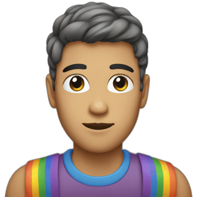 a person with LGBTQ style emoji