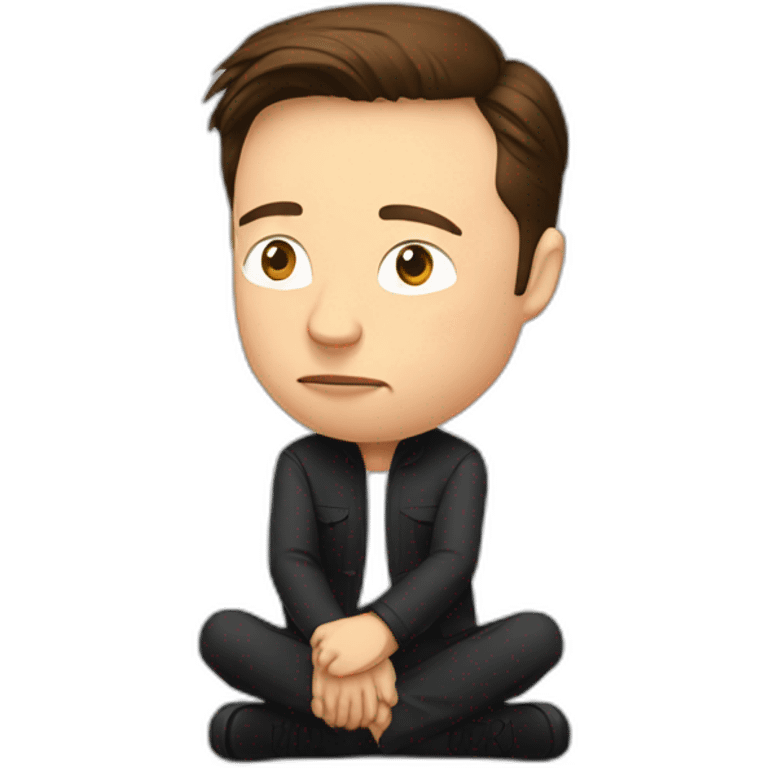 Elon musk squating emoji