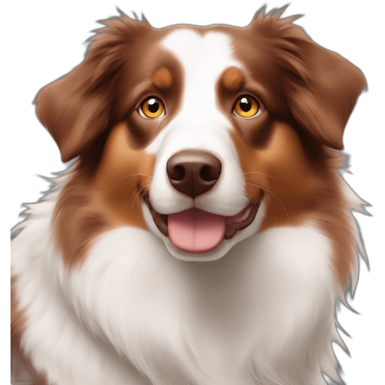 Blue eyes red tri Australian shepherd emoji