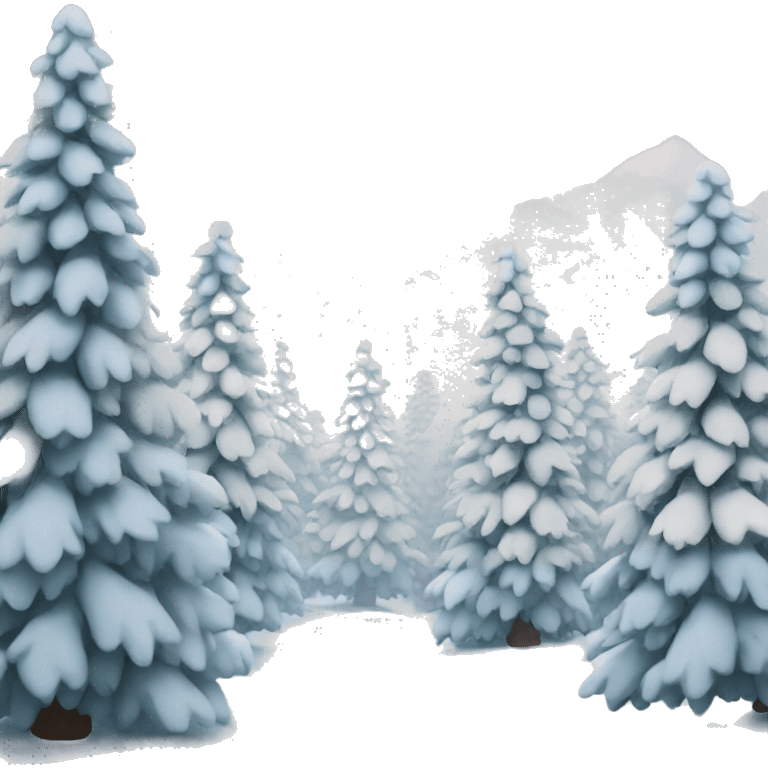 Snowy forest emoji