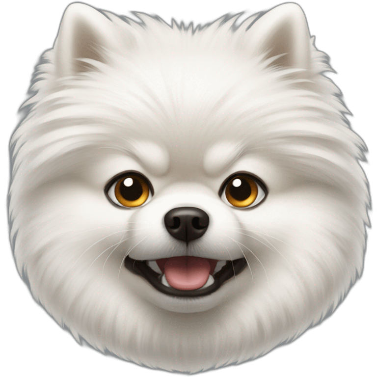 Angry White pomeranian emoji