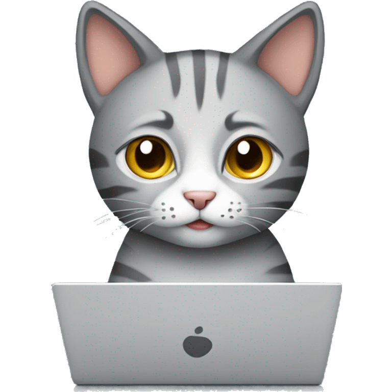 cat using laptop emoji