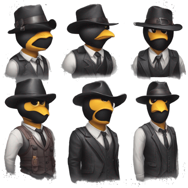 Los pingüinos con trajes de pubg mobile emoji