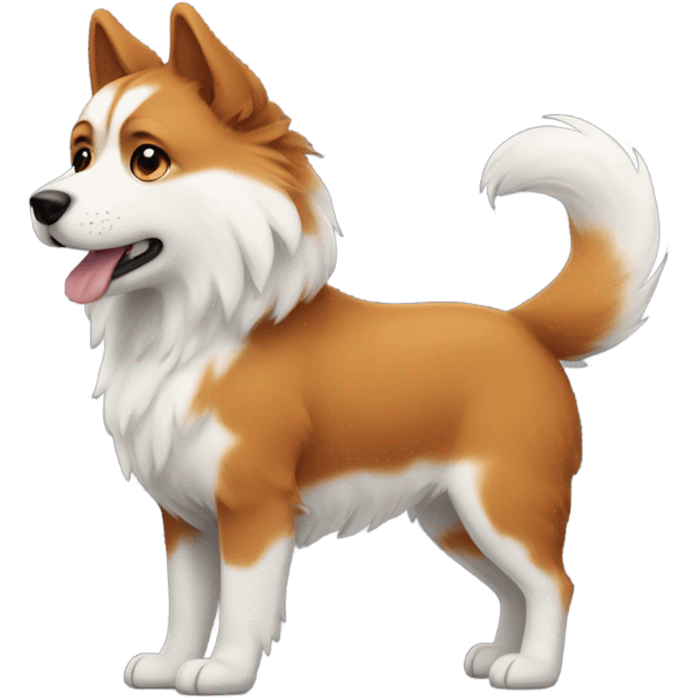 Dog Eurasian redhead and White  emoji