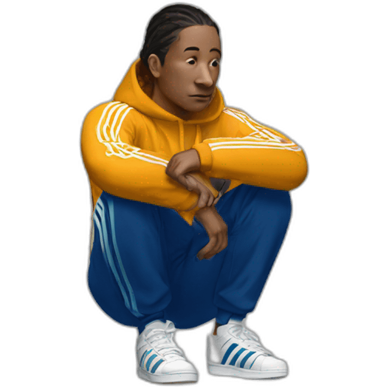 squating adidas emoji