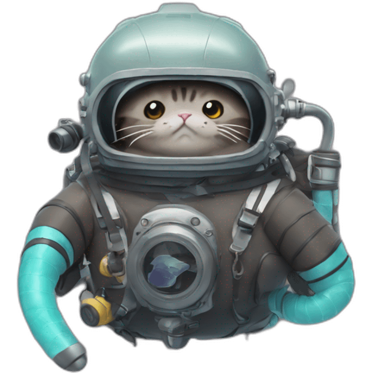 Pusheen diver emoji