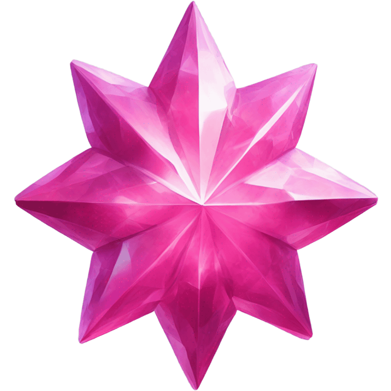 Large pink crystallized star emoji