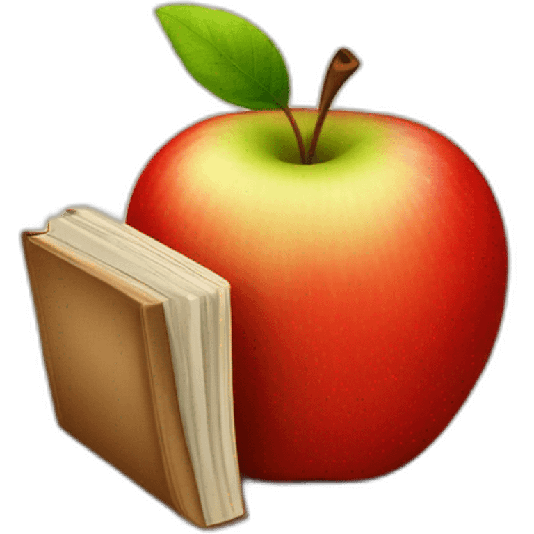 apple on a book emoji