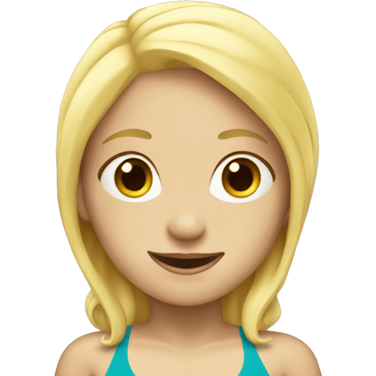 blonde swimmer girl emoji