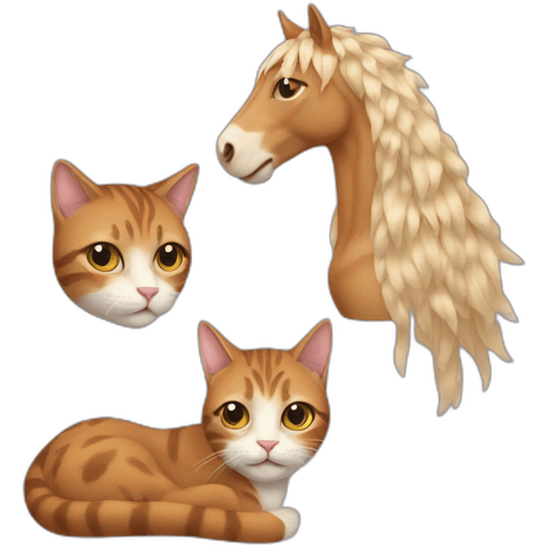 cat+boa+horse emoji